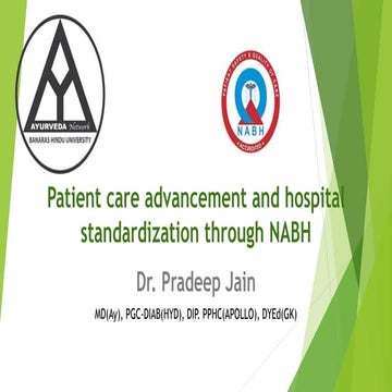 Patient care advancement and hospital standardisation through NABH