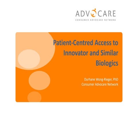 Afternoon Session: Patient centred access to Biologics 