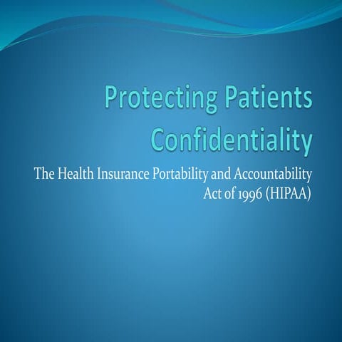 Patient confidentiality training
