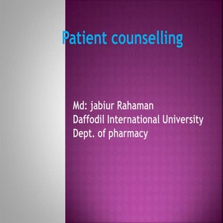 Patient counselling