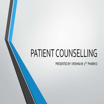 Patient counselling | PPT