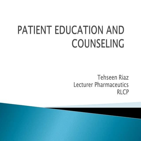 Patient education and counselling PPTX