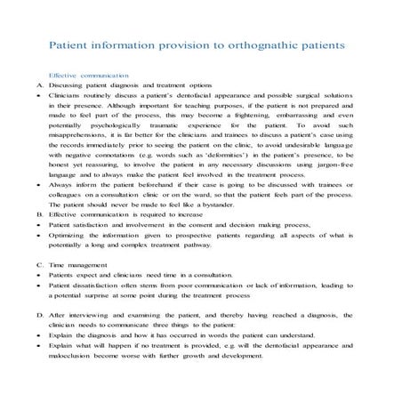 Patient information provision to orthognathic patients for orthodontists by A...