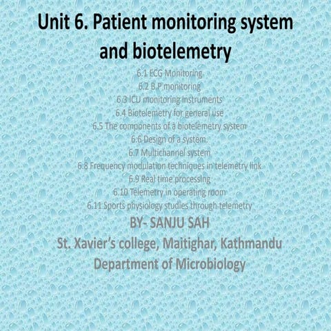 Patient monitoring system and biotelemetry