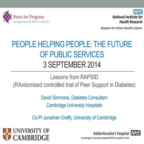 People Helping People - Patient power learning about peer-to-peer ...