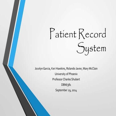 Patient Record System