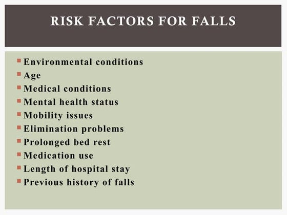 Fall prevention and mangemnet | PPTX | First Aid | Injuries