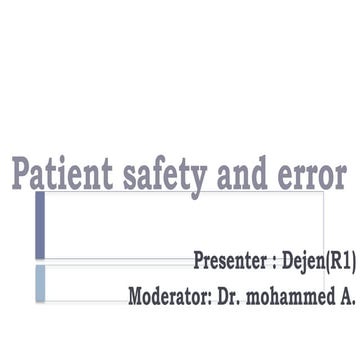 Patient safety culture | PPTX