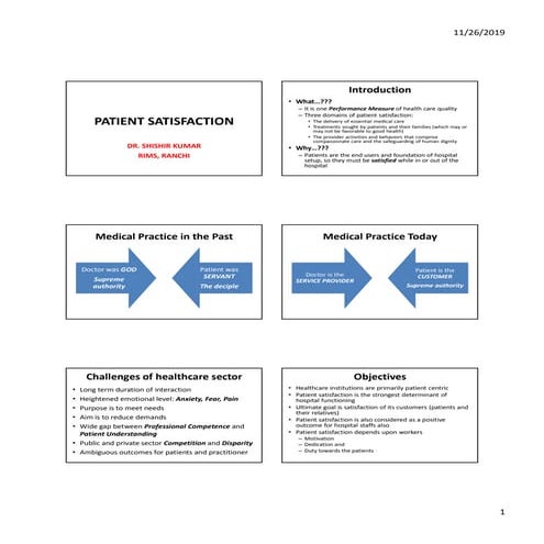 Patient satisfaction survey