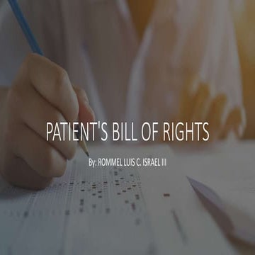 PATIENTS BILL OF RIGHTS