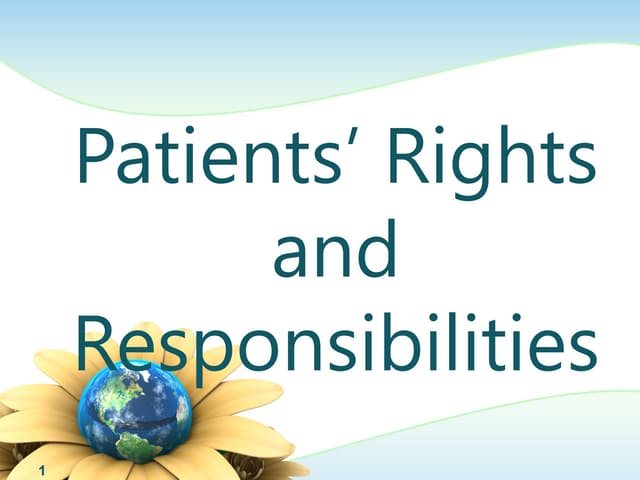 Patients rights and responsibilities | PPTX