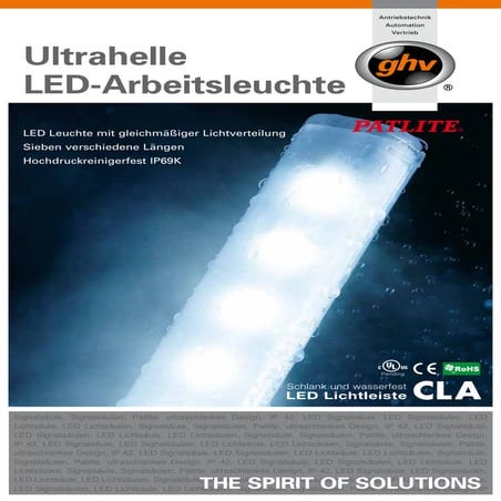 Patlite LED Arbeitsleuchte Ultrahell von ghv Antriebstechnik Grafin