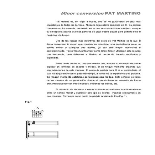 Pat Martino Minor Conversion | PDF