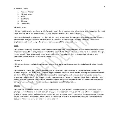 Lubrication study guide