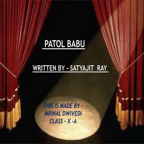 ppt on patol babu english class 10