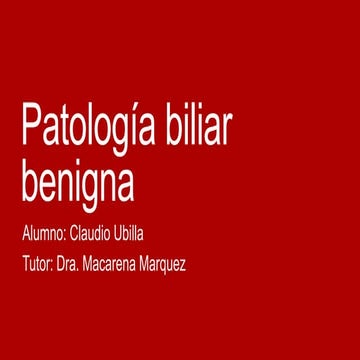 Patología biliar benigna + CPRE  + Drenaje percutaneo