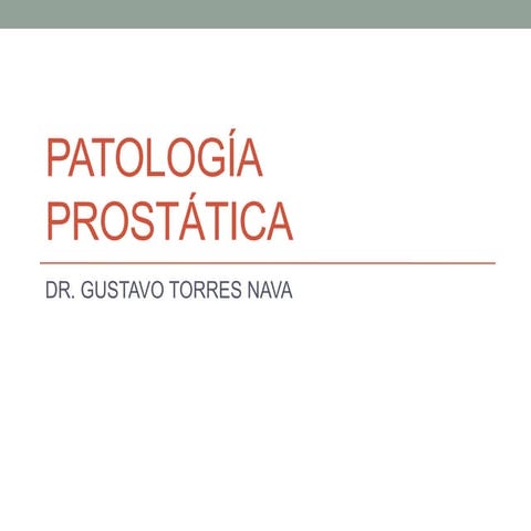 Patología prostática