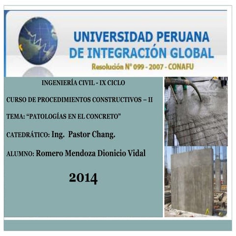 Patologías en el concreto