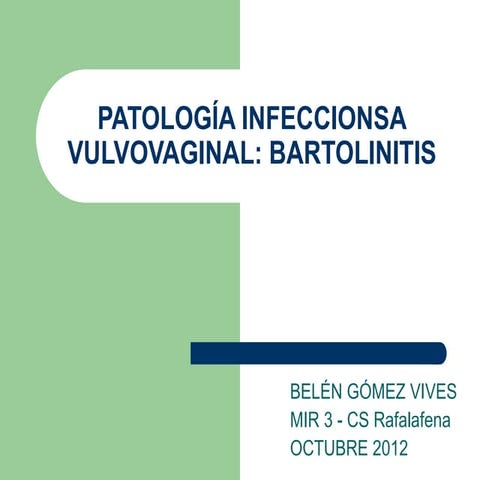 Bartolinitis | PPT