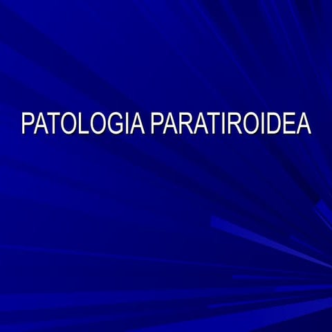Patologia paratiroidea