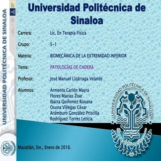 Patologias de cadera