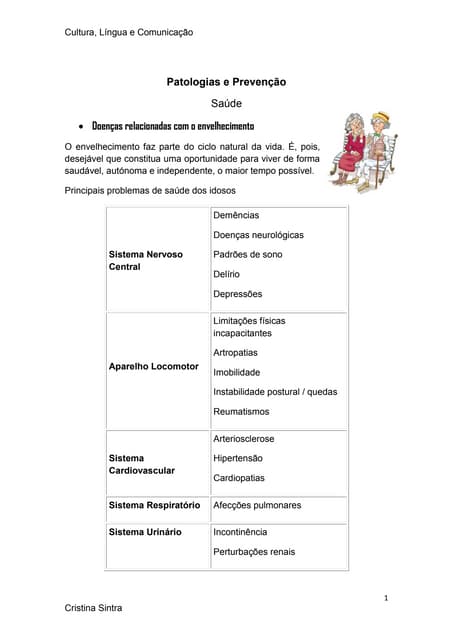 Patologias e prevenção