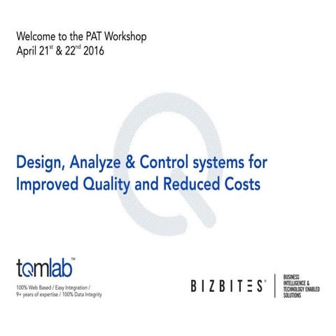 PAT and QbD concepts in designing the LiMS and other Electronic systems in La...