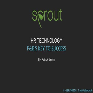 HR Technology, F&B's Key to Success