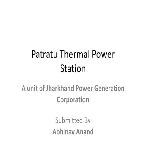 Patratu thermal power ppt
