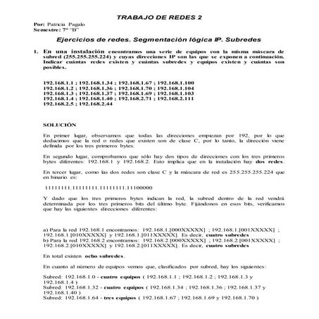 Ejercicios Subnetting