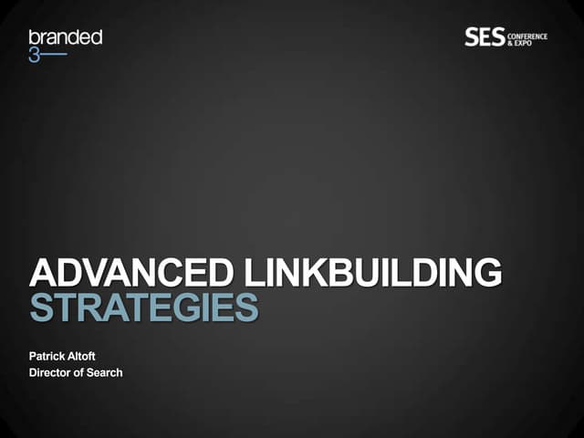 Advanced Linkbuilding Strategies SE...