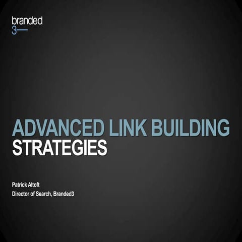 Link Building Strategies TFM&A 2011 Patrick Altoft