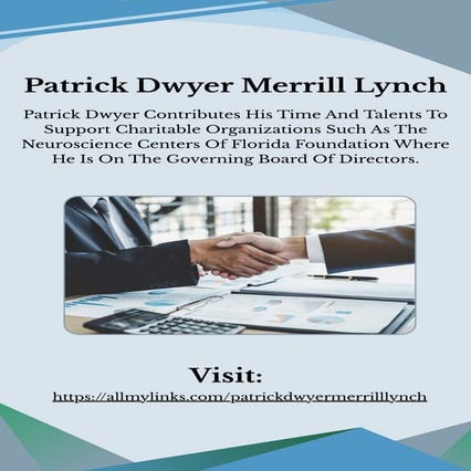 Patrick Dwyer Merrill Lynch - Contributes His Time To Support ...