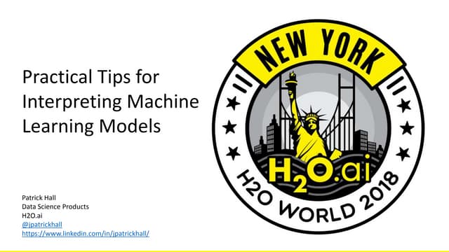 Practical Tips for Interpreting Machine Learning Models - Patrick Hall, H2O.ai