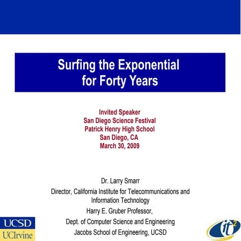 Surfing the Exponential for Forty Years