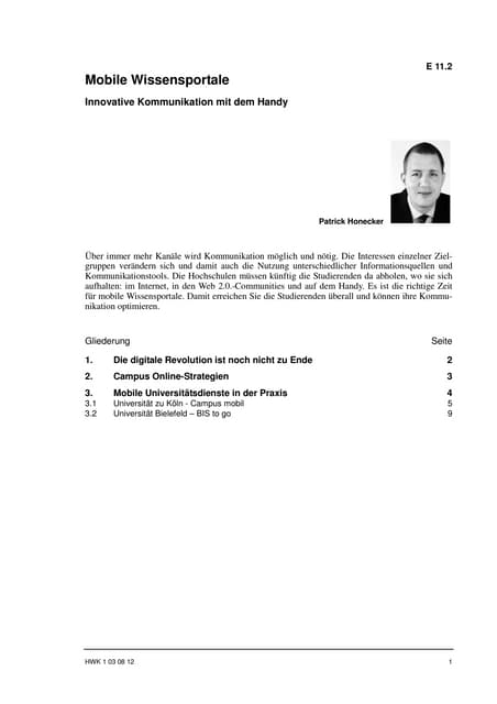 Patrick Honecker: Mobile Wissensportale