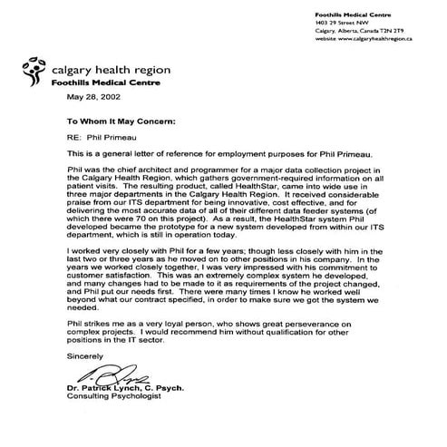 Patrick Lynch Reference 05-28-2002