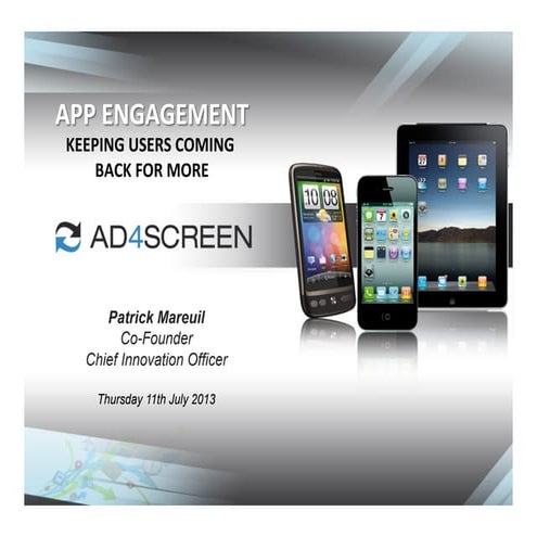 'App engagement' - Keeping users coming back for more - Patrick Mareuil - #AP...