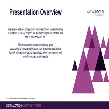 AVEVA World Conference NA - Patrick Reilly, Vista Projects