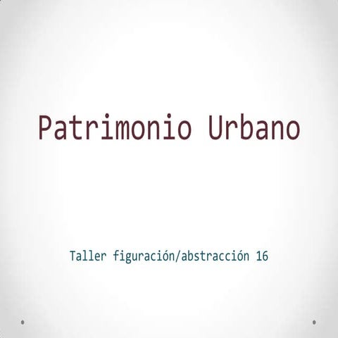 Patrimonio urbano 
