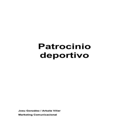 Patrocinio deportivo
