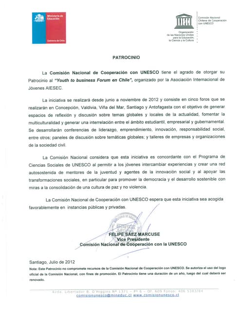 Patrocinio youth to business forum ...