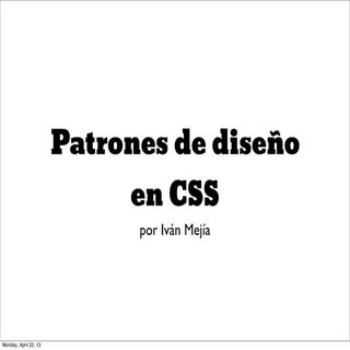 Patrones de diseño CSS