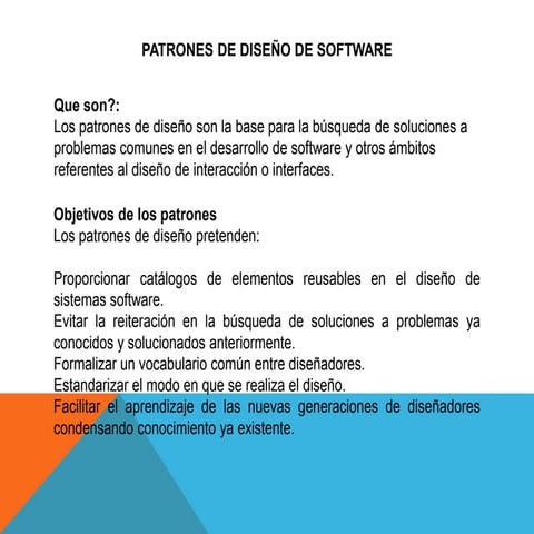 Patrones de diseño de software