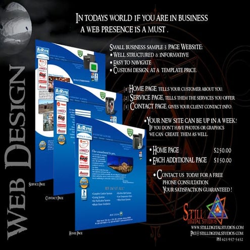 Still Digital Studios 3 Page Website Design