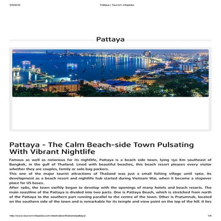 Pattaya   tourism infopedia