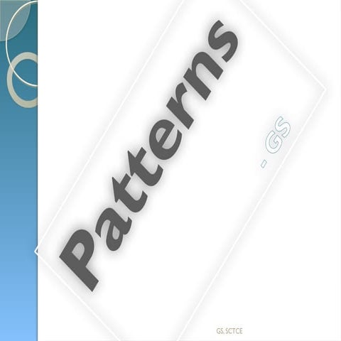 TYPES OF PATTERN AND ITS APPLICATION | PPTX