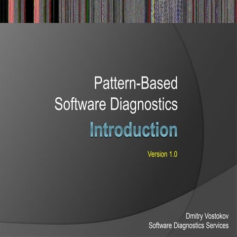 Pattern-Based Software Diagnostics