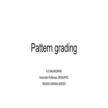 Pattern grading