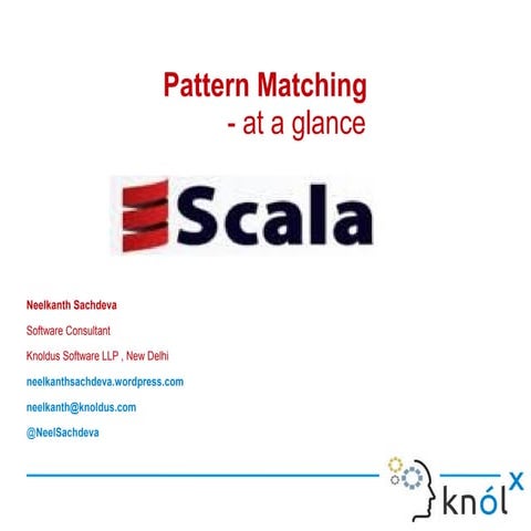 Pattern Matching - at a glance | PPT